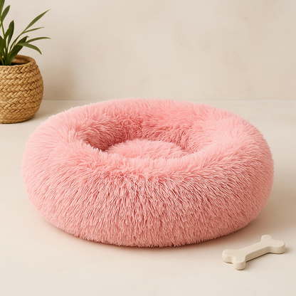 Panier donut moelleux pour chien et chat