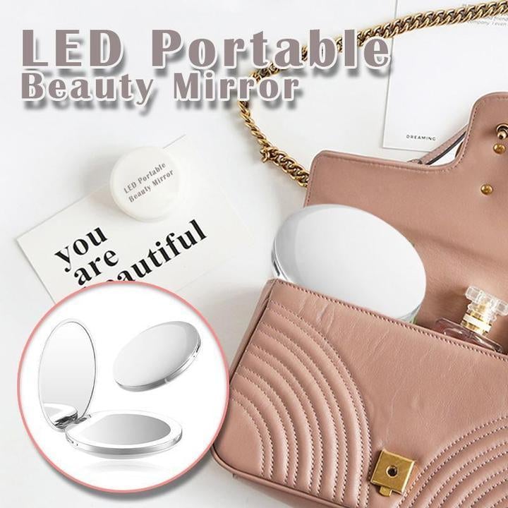 Miroir de maquillage LED rechargeable 1X/10X