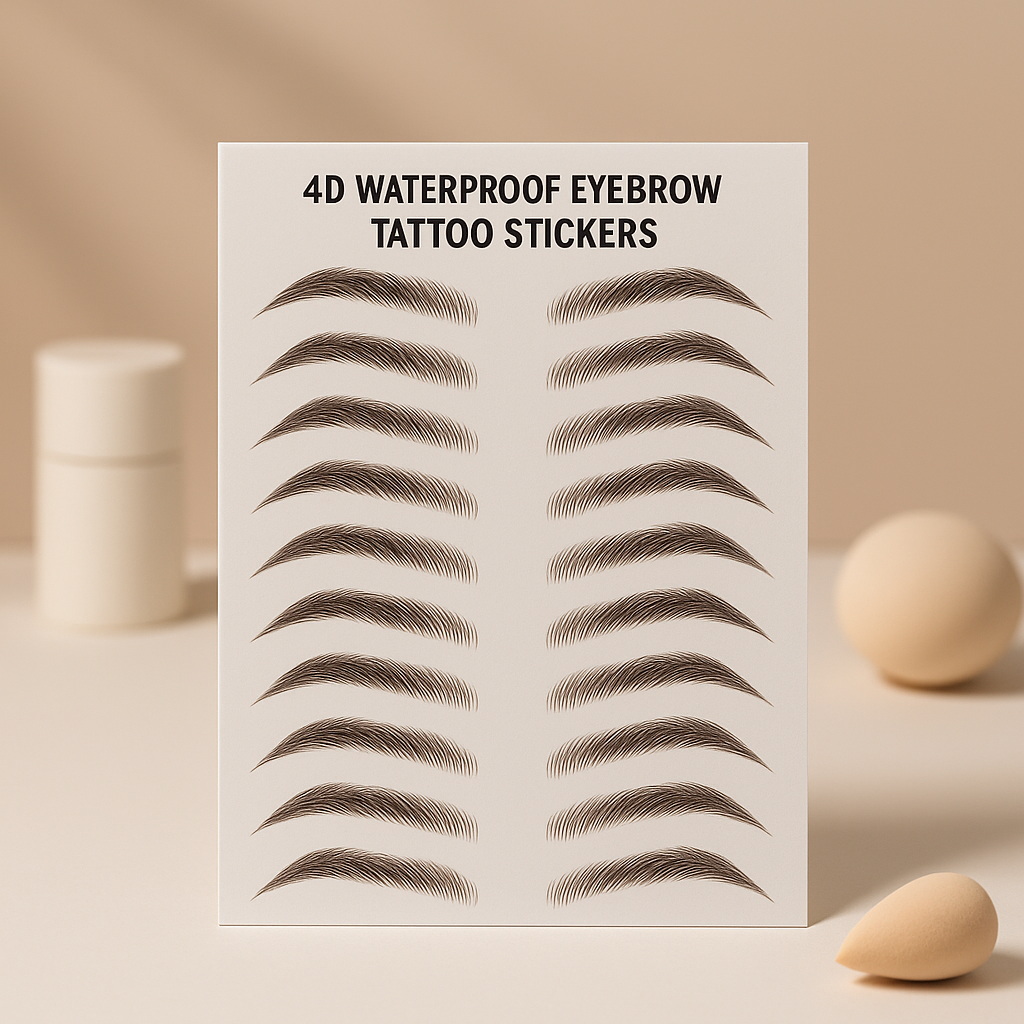 Stickers sourcils waterproof effet poil 4D