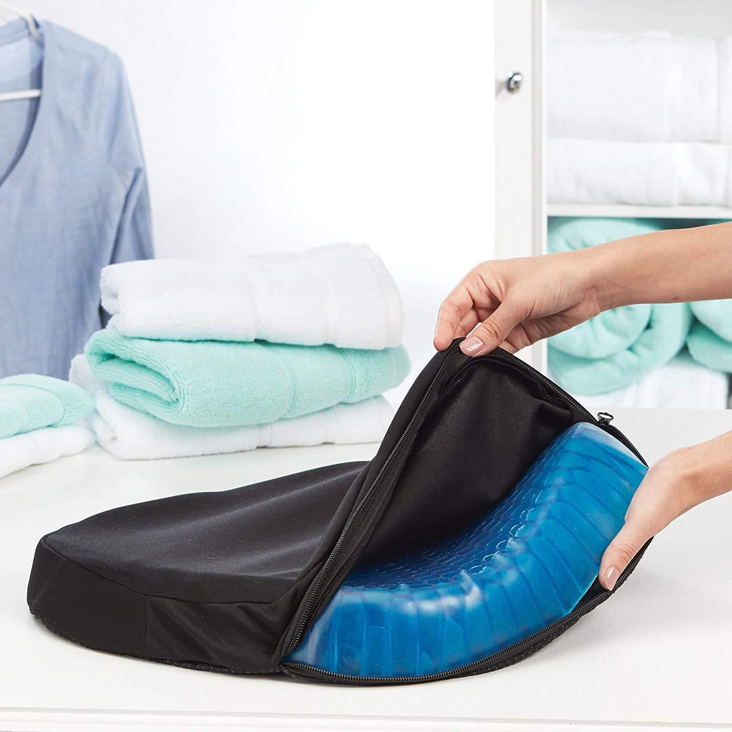 Coussin d'assise en gel respirant