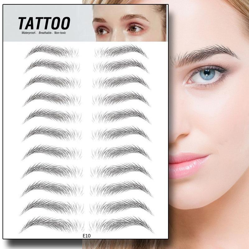 Stickers sourcils waterproof effet poil 4D
