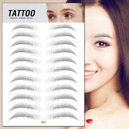 Stickers sourcils waterproof effet poil 4D